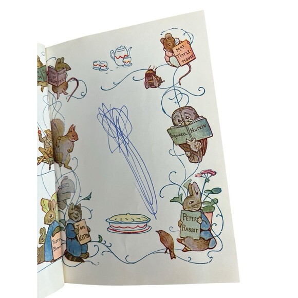 Beatrix Potter 4 Vintage Mini Books Timmy Tiptoes Tailor Gloucester Peter Rabbit - Picture 16 of 16